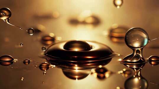 液体水滴微距特写素材