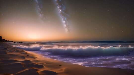 海边星空夜景