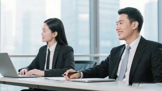 商务人士办公场景