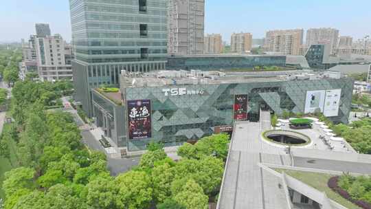 上海嘉定新城TSF购物中心商场航拍