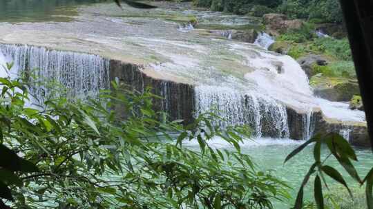 树木 树林 小瀑布 青山绿水 河流 C093