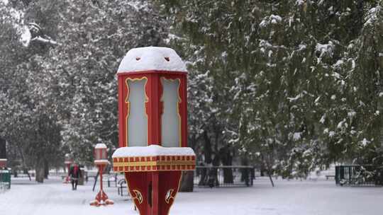 雪中的北京天坛公园