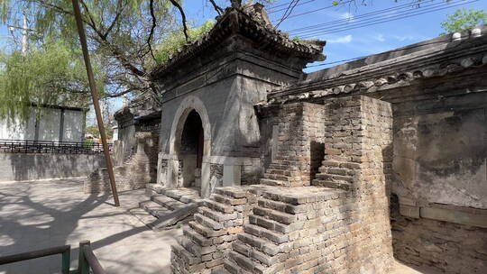 北京城内遗存的旧寺庙遗址视频素材模板下载