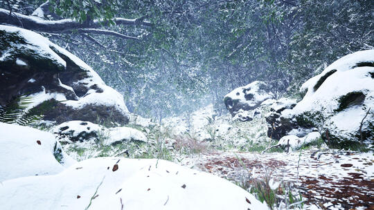 森林雪景