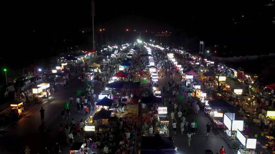 夜市 航拍夜市