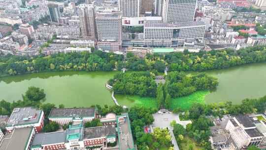 安徽省合肥市包河区包公园包孝肃公祠航拍城