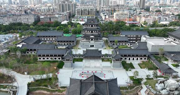 广州文化馆建筑航拍