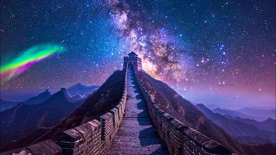 星云星空延时银河星轨北极光流星雨星辰大海