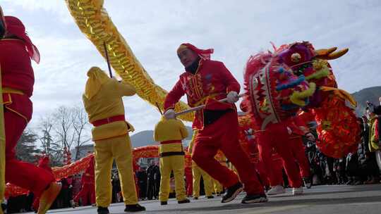 节日舞龙庆祝