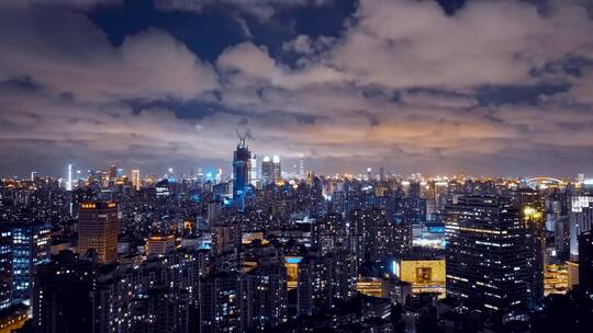 浦西夜景延时航拍