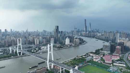 南浦大桥 陆家嘴 黄浦江 上海城市闪电