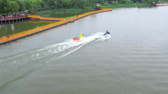 航拍西岗 西岗九龙湾 九龙湾水上乐园