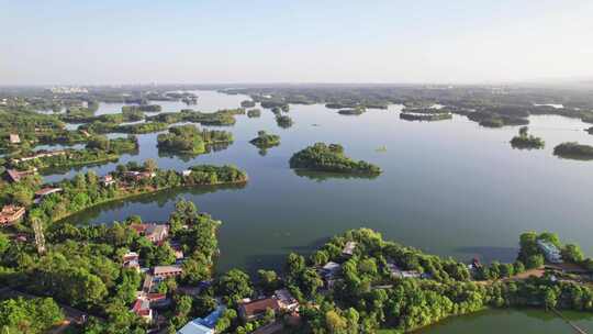 成都东部新区简阳三岔湖水库三岔湖景区航拍