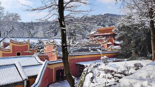 湖南省长沙市岳麓书院雪景