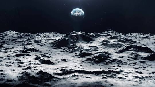从月球上看地球的视角