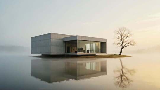 现代科技与自然融合奇幻空间