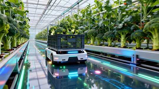 温室大棚内的智能运输机器人