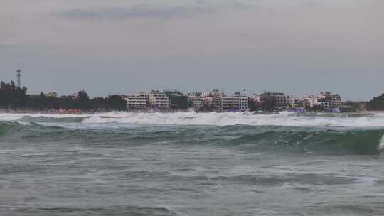 三亚海棠湾冲浪区航拍