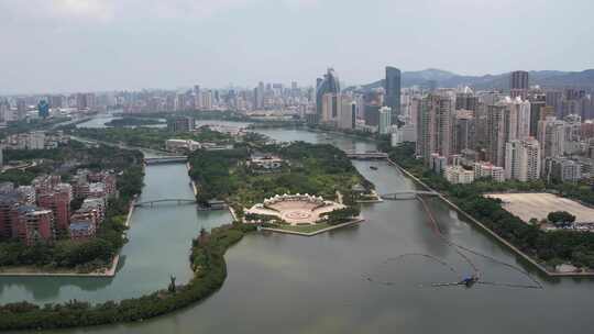 厦门市白鹭洲公园筼筜湖白鹭女神湖滨南路