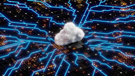云数据中心传输信息的概念动画