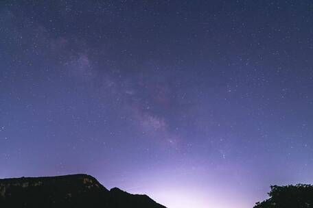 登封草甸山顶星空银河流星延时摄影