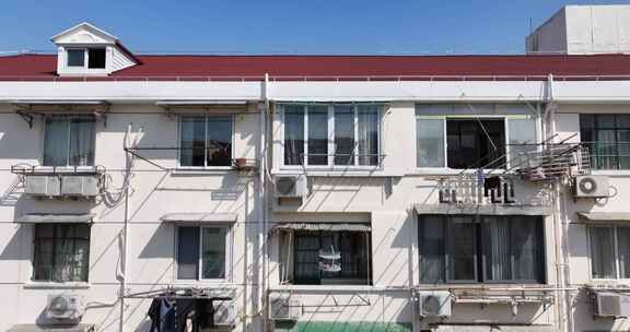 上海愚园路老住宅小区航拍
