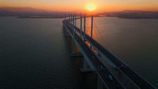 青岛胶州湾跨海大桥视频素材模板下载