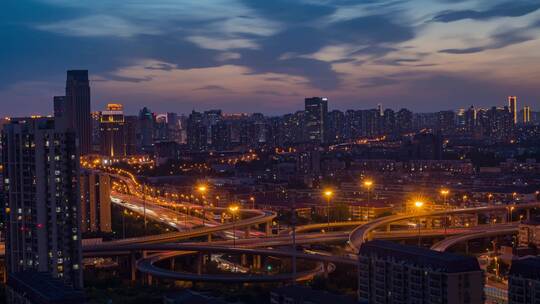 城市夜景延时