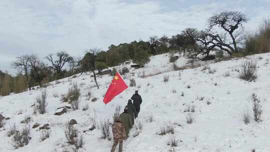 边境巡逻雪地巡逻巡逻视频素材模板下载