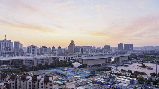 郑州火车站西广场日出延时摄影8K高清HDR