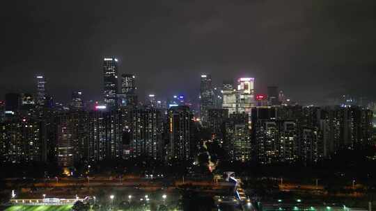 深圳南山区后海夜景航拍