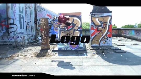 炫酷故障风图文转场运动宣传开场AE模版