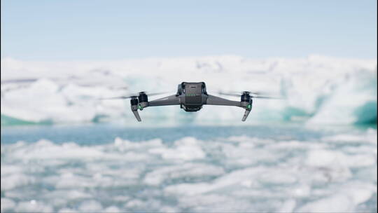 无人机在冰山上视频素材模板下载