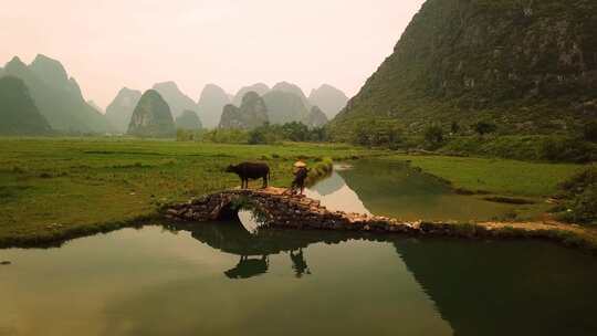 桂林阳朔山水航拍