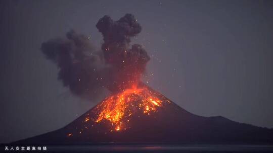 航拍火山爆发，令人窒息的震撼