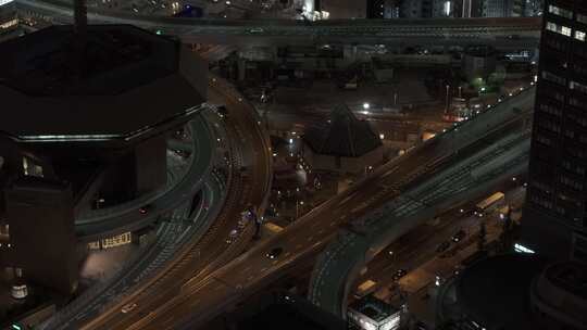 大阪，城市景观，汽车，高速公路