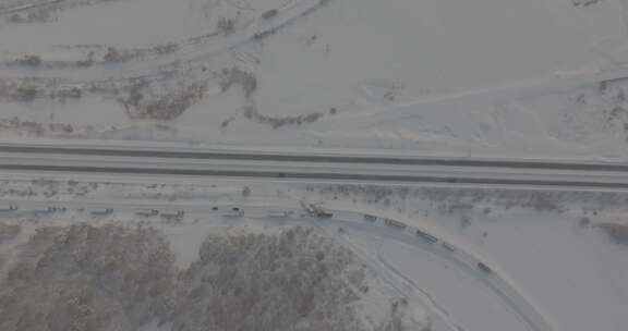 五大连池冬季雪原航拍