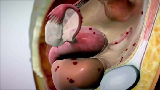 子宫内膜异位症治疗医疗三维机理动画