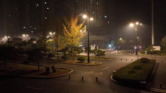 疫情下洛阳城市交通夜景