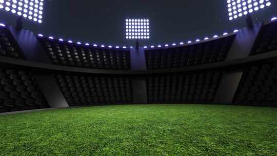 体育场视频背景，闪光灯。发光的体育场灯4