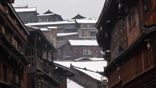 西江千户苗寨雪景