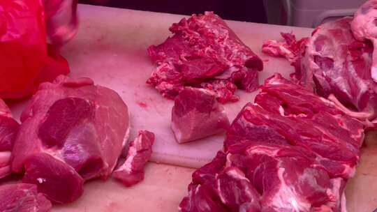 肉铺切肉剔肉3视频素材模板下载