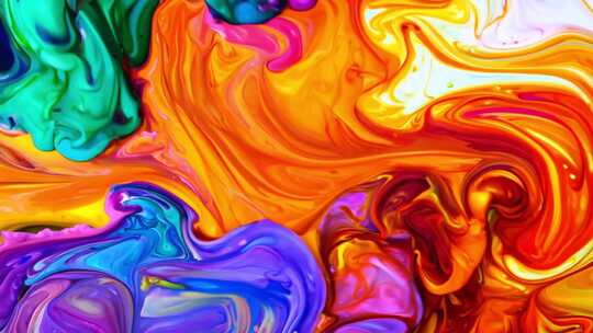 彩色颜料混合 抽象艺术 舞台背景