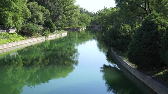 护城河河流运河河堤风景