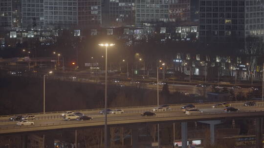 城市夜景车流 都市夜景视频素材模板下载