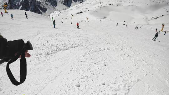 高山滑雪POV拍摄