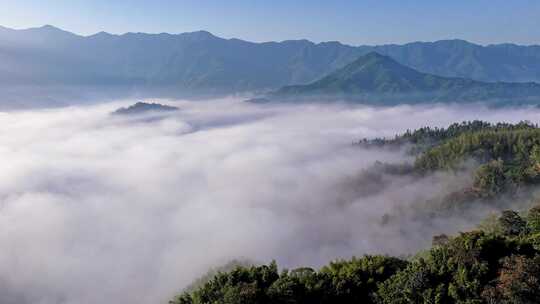 江南高山群山云海云雾延时航拍