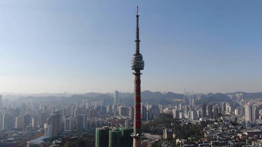 航拍贵州贵阳城市宣传片地标建筑