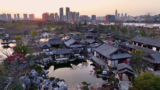 上海世博文化公园申园江南园林上海园林冬景