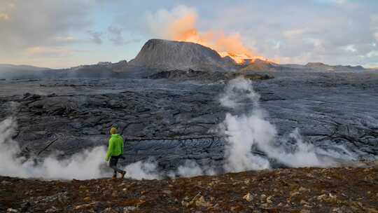 火山，喷发，熔岩，火山